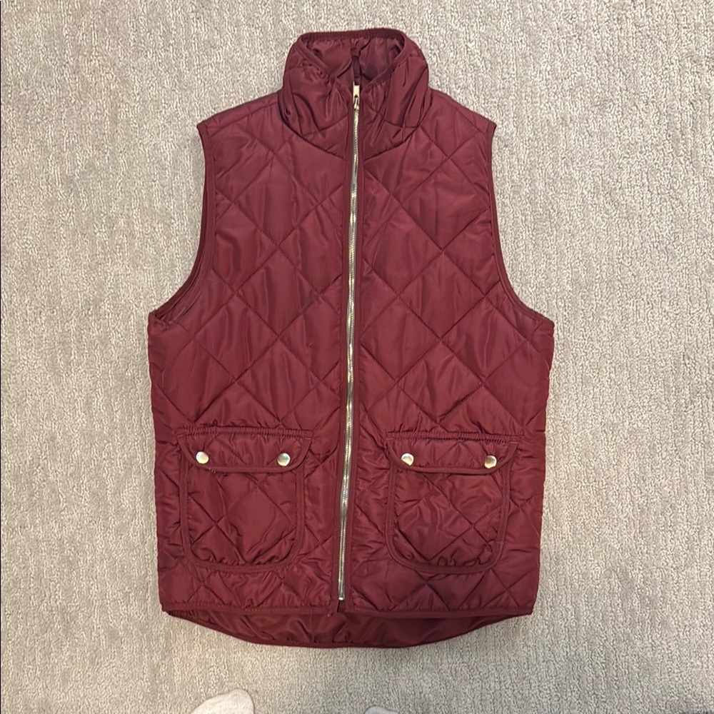 Thread & Supply Burgundy Quilted Vest